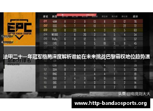 法甲二十一年冠军格局深度解析谁能在未来挑战巴黎霸权地位趋势演